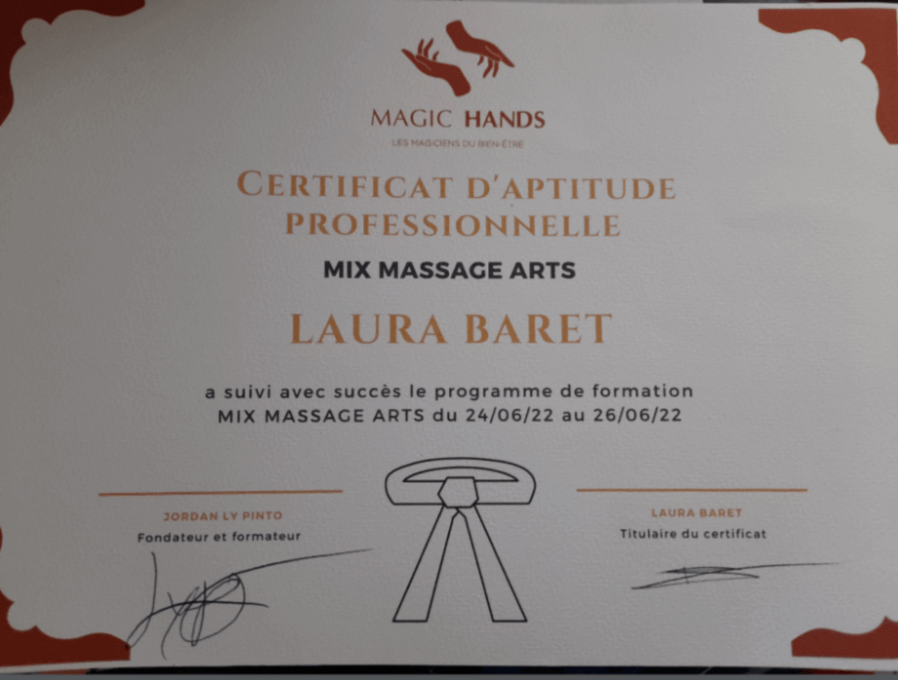 Certificat d'aptitude professionnelle MIX MASSAGE ARTS